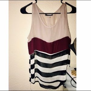 Striped loose tank top